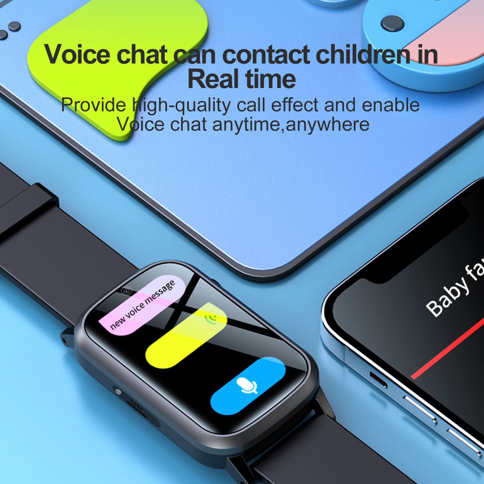 Hot 4G Smartwatch SIM VFA92 for Kids with HD Camera SOS Call Video Call Voice Chat LBS WIFI GPS Student Children's Smart watch